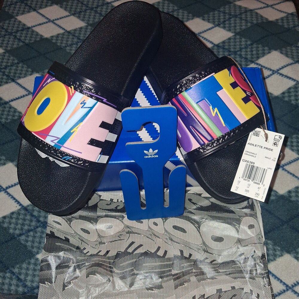 Adidas Adilette Pride GX6389 w/ Hangar Mens 12